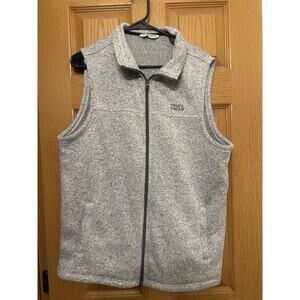 Field & Stream Men's Knit Sweater Vest Grey Large Zip Front
